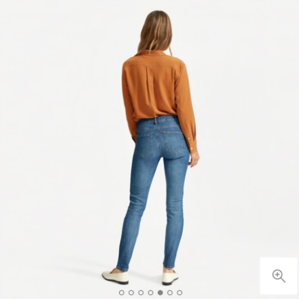 Everlane 27 mid rise skinny jean mid blue low stre